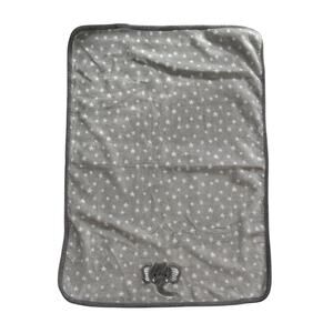 Parents Choice Walmart Gray Elephant Stars Fleece Kids Baby Lovey Blanket